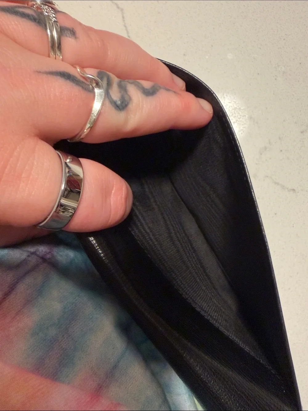 Gucci black leather long/continental wallet